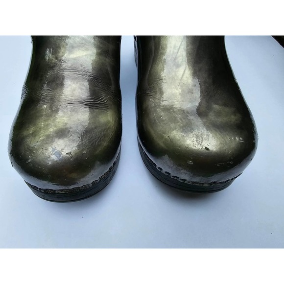 DANSKO Professional Pewter Patent Leather MULE CLOG size EU 38 US 7 1/2 - 8 - Picture 6 of 8